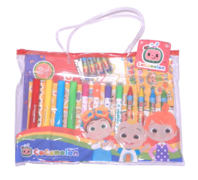 Cocomelon Kinder Activity Pack Marker Stifte, Buntstifte mit Tragetasche M5 Xmas Weihnachten