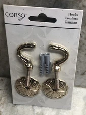 ShipN24Hours. New-Bed Bath & Beyond Conso set of 2 Hooks. 