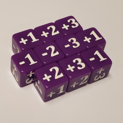 10x Purple Micro CCG Stats and Damage Modifier Dice for Disney Lorcana MTG +More