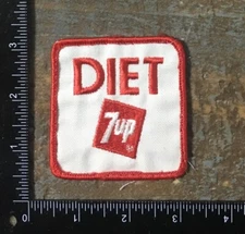 Vintage DIET 7UP Soda Pop Drink Beverage Company Logo Iron-On Patch 7-Up