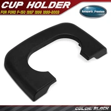 Front Console Black Cup Holder Drink Armrest Pad for Ford F-150 1997 1998-2003