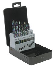 Sealey Siegen S0868  HSS Edge Ground Drill Bit Set 19pc - DIN 338