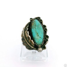 Vintage Sterling Silver Ring Size 6.5 with Sonoran Turquoise