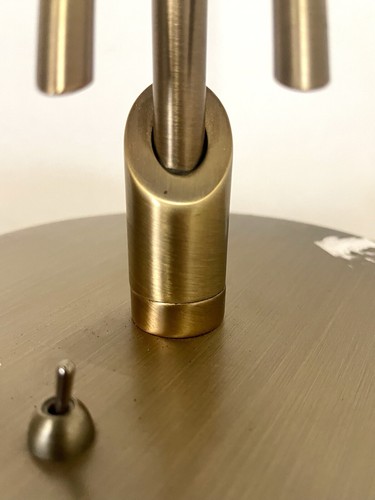 Design Stehlampe Vintage im Bauhaus Stil Messing und echtes Glas - Bild 8 von 17