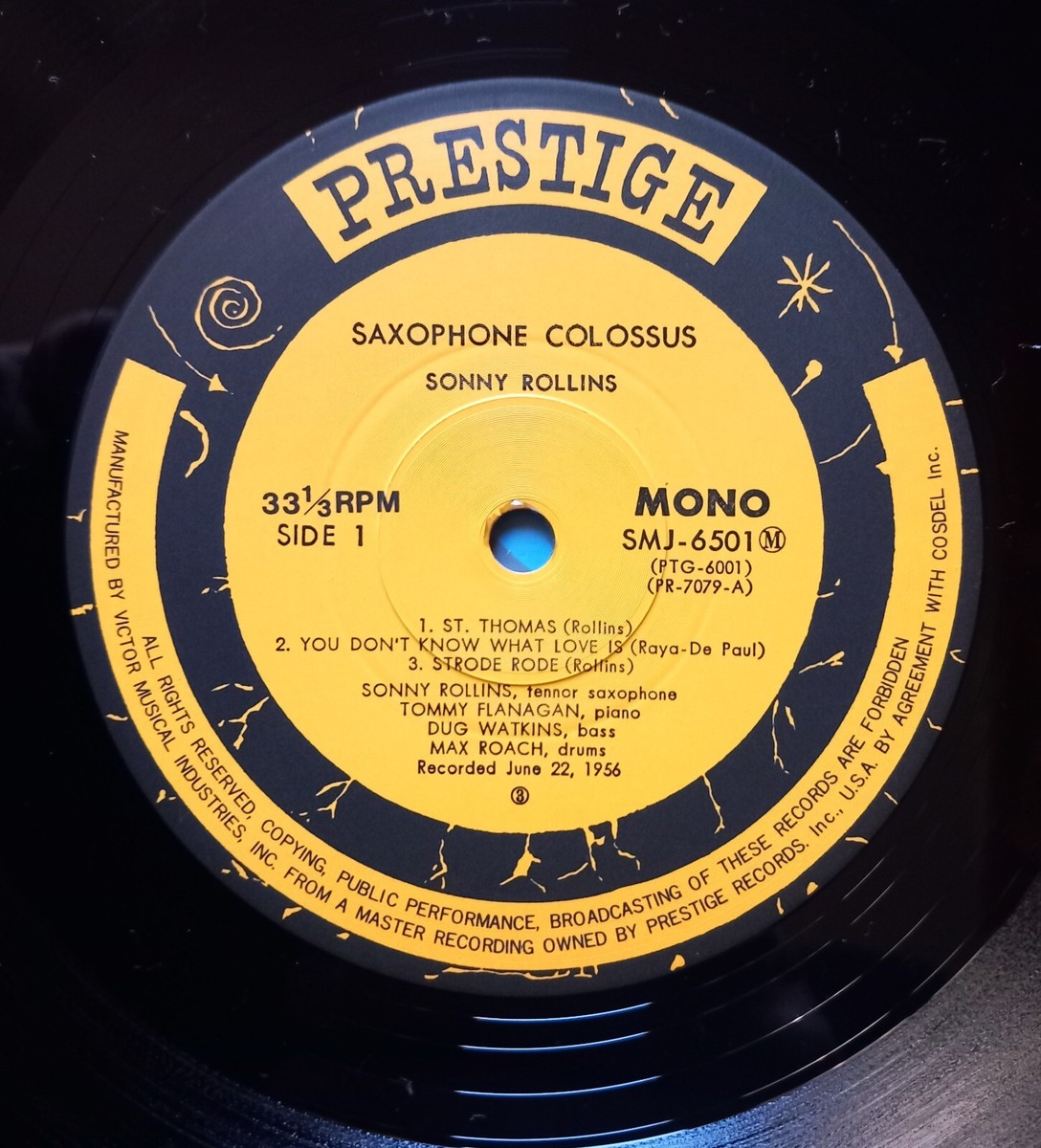 Sonny Rollins - Saxophone Colossus (LP, Prestige SMJ-6501(M