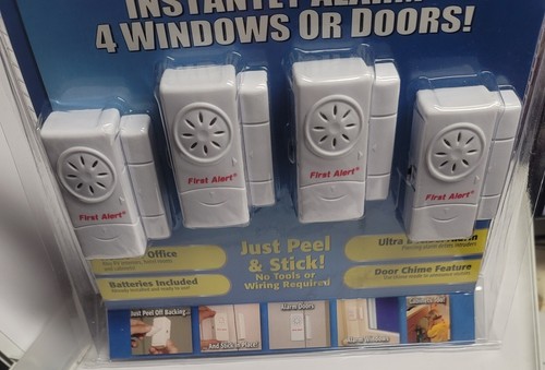 First Alert Instant Alarm For 4 Windows or Doors Peel and Stick As Seen on TV - Picture 3 of 5