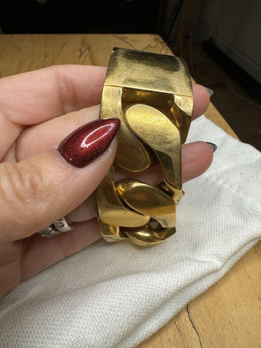 Celine Phoebe Philo Gourmette Chunky Cuban Curb Link ID Celine Phoebe Philo Gourmette Chunky Cuban Curb Link ID