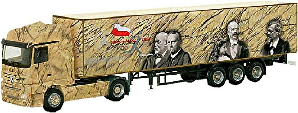 Mercedes Benz Actros LH 02 Rimorchio K. Polak Polonia 1:87 Herpa PC - Immagine 2 di 4