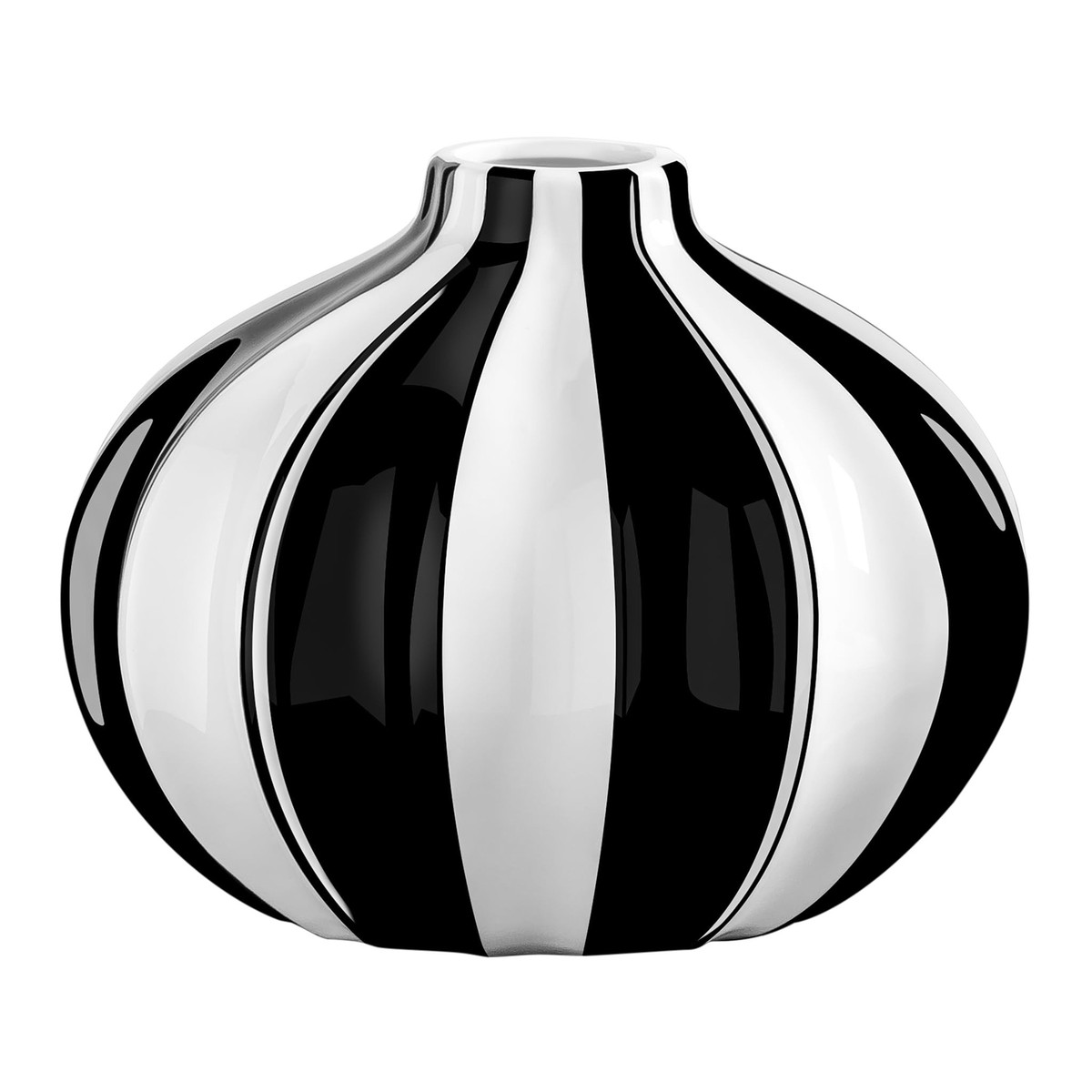 Torre & Tagus Abstract Black and White Vase - Modern Decor Ceramic