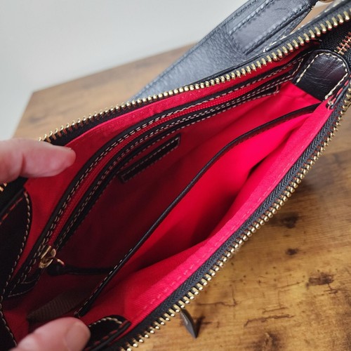 Dooney & Bourke Red/Black Buffalo Plaid Small Hobo Handbag 375506854 - Picture 4 of 7