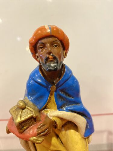 Vintage Nativity Wise Man Figure Paper Mache Italy - Picture 2 of 8