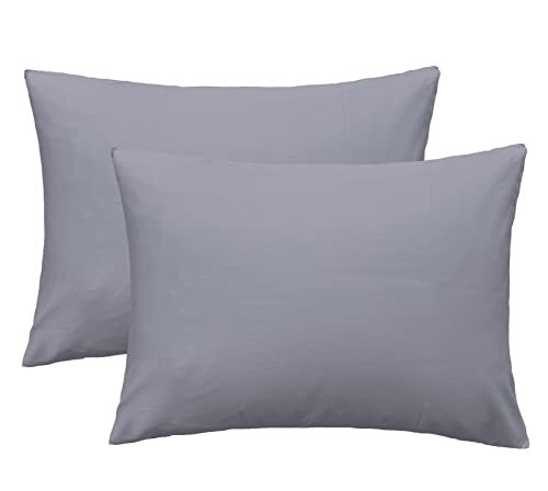 IMaylex 100% Cotton Body Pillowcase - 20x54 Inches, Zipper Closure, Black