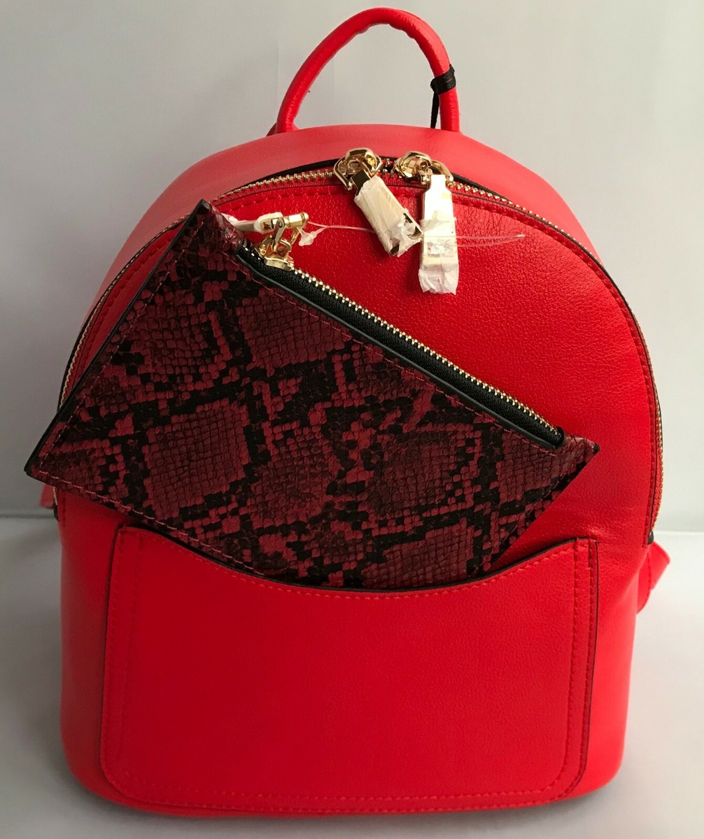 SET OF AUTHENTIC LA TERRE FASHION RED BACKPACK BRAND NEW 