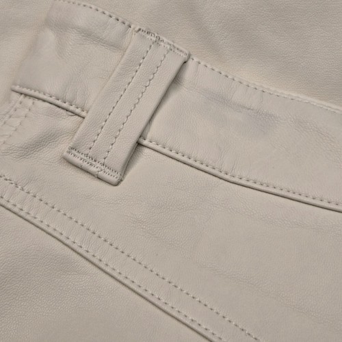 Free People City Slicker Faux Leather Maxi Skirt Zip Fly Boho Size 6 Cream - Picture 16 of 16