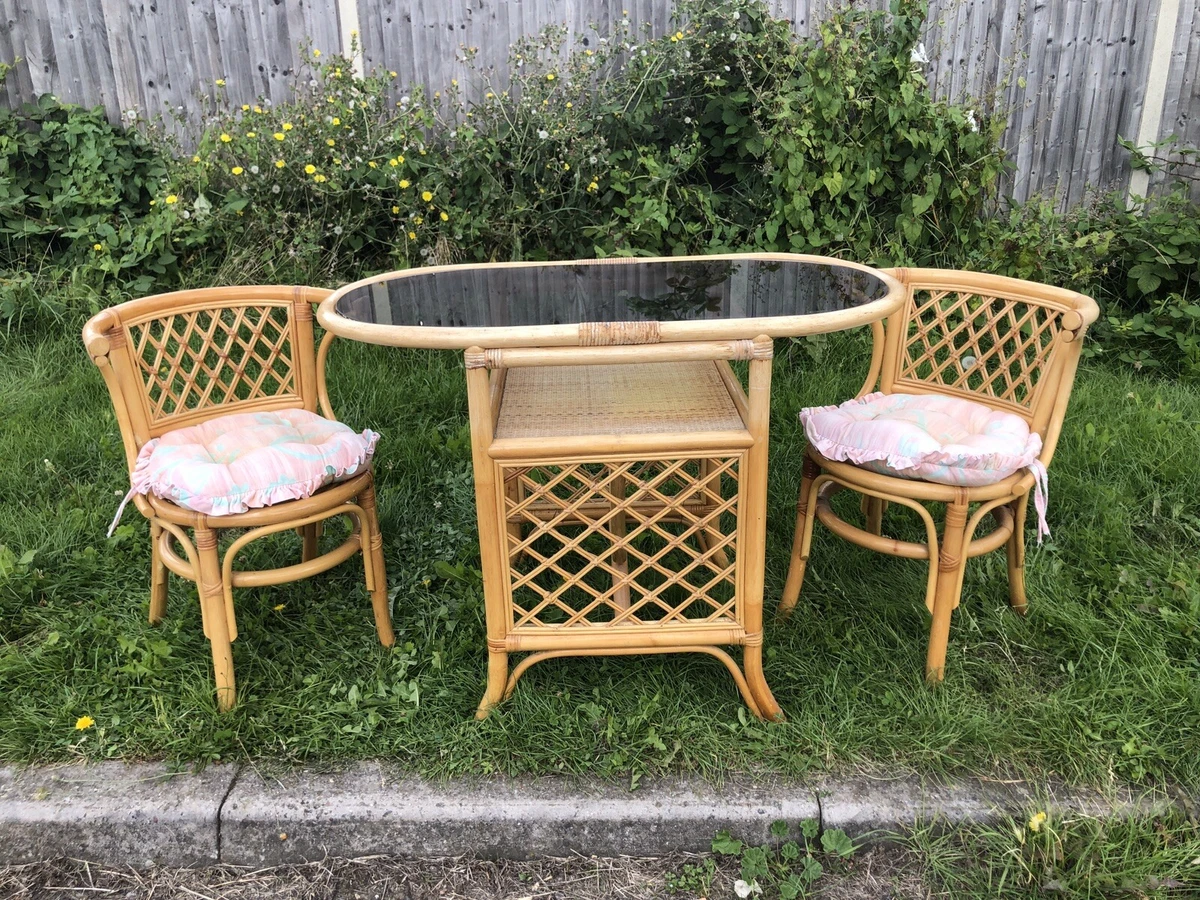 Vintage rattan bistro set sale