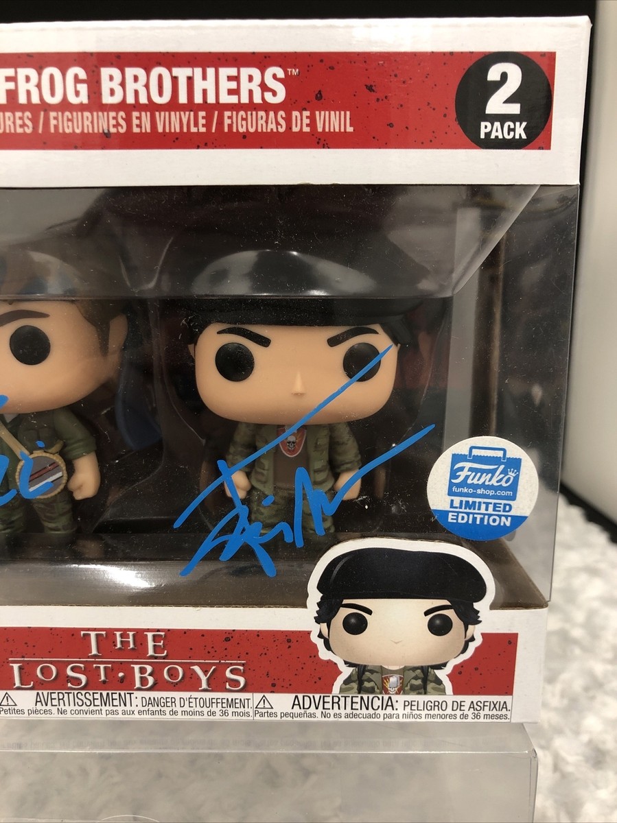 Corey Feldman Jamison Newlander Signed Funko Pop Frog Brothers PSA COA LOST  BOYS