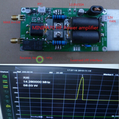 NEW 70W SSB linear HF Power Amplifier For YAESU FT-817 KX3 DIY Kits