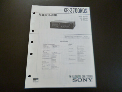 Original Service Manual Schaltplan Sony XR-3700RDS