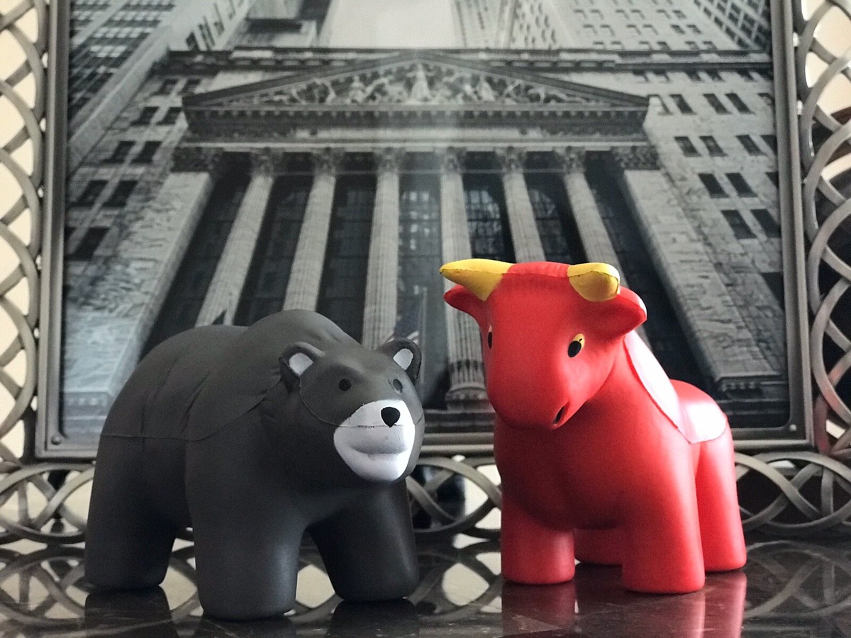 Stock Market Bull And Bear, Wall Street, Financial Advisor