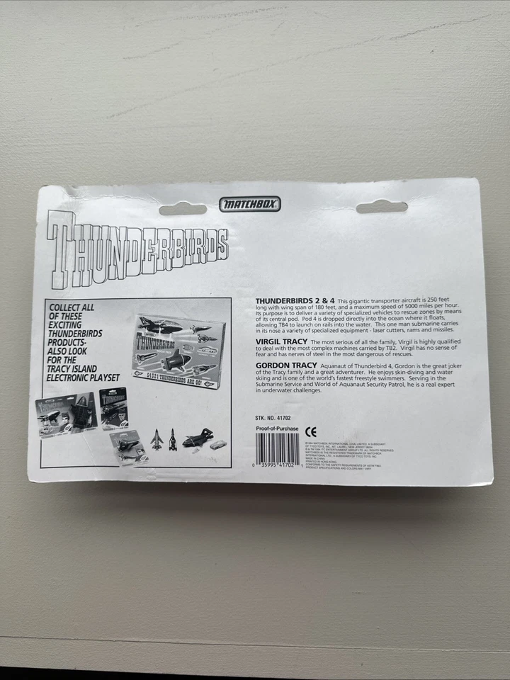Rare Vintage Thunderbirds 1992 Matchbox  Virgil Tracy TB-002 New Sealed - Image 3 of 4