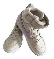 Children s 2.5C Nike Court Borough Mid 2 Purple Lilac/Orewood Brown CD7783-114