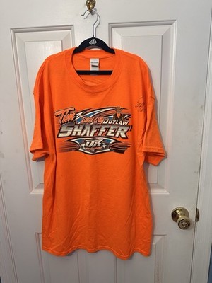 Autographed Tim Shaffer  Steel City Outlaw  Sprint Car Racing T-Shirt Size L