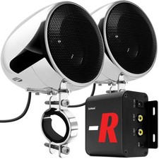 Bluetooth Motorcycle Speakers and Amplifier Audio Sound System, 4 Inch Weathe...