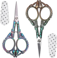 Crochet Scissors with Cover 2 Pack Vintage Small Embroidery Scissors Set, Shar