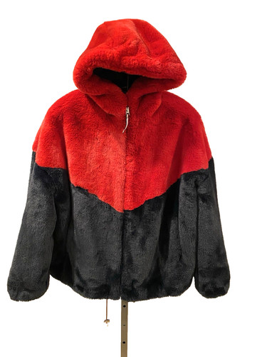 Women's Tommy Hilfiger Hooded Faux Fur teddy Jacket Size Large