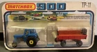 1978 LESNEY MATCHBOX TWIN PACK  900 TP-11 BLUE FORD TRACTOR/RED HAY WAGON NIOP