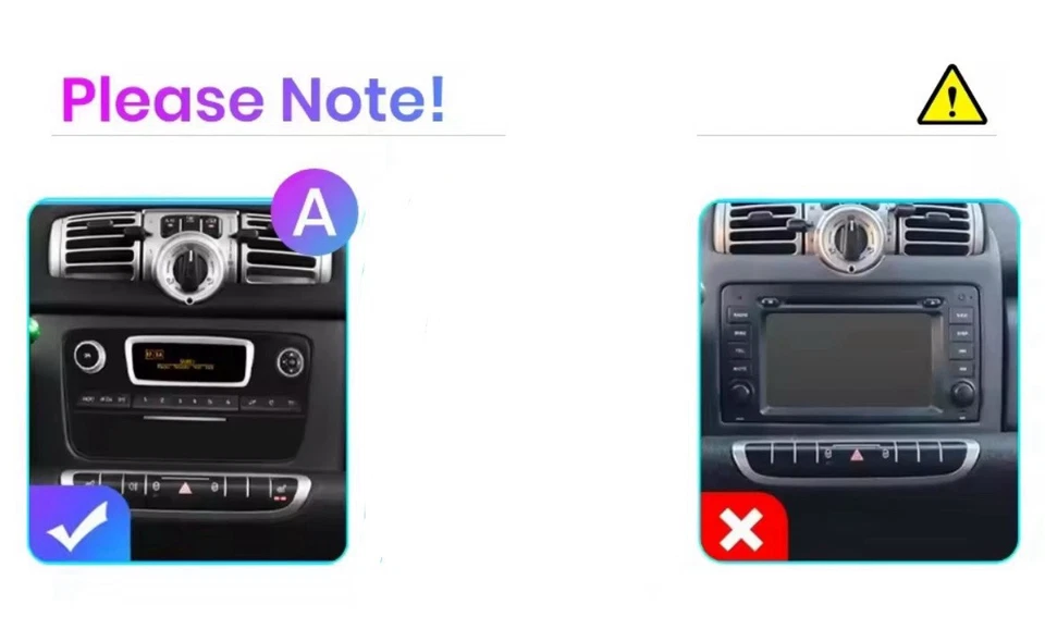 Autoradio 2din Android Smart Fortwo 451 2005-2015 1+32GB Wireless Carplay - Immagine 3 di 3