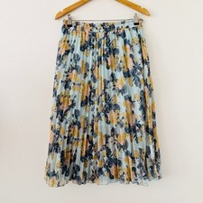 Disney Cinderella Light Blue Floral Sheer Lined Pull  On Flowy Skirt Large