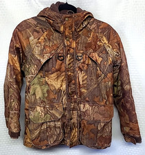 Cabelas Kids Large Insulated Hunting Jacket Camo Coat Hooded Large