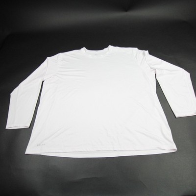 Nike Dri-Fit Long Sleeve Shirt Men's Off-White Used 3XL