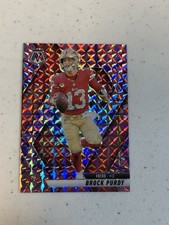 2025 Panini Mosaic - Brock Purdy #221 Reactive Purple Mosaic Prizm