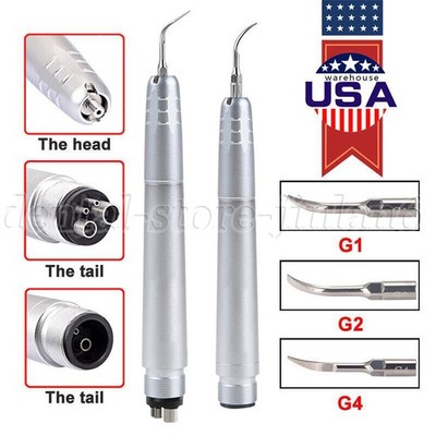 Ultrasonic Air Perio Scaler Handpiece Scaling 2/4-Holes with 3 Tips HKY Dental