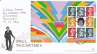 GB SG DY38 FDC 2021 PAUL MCCARTNEY EX PRESTIGE BOOKLET PANE 4 HANDWRITTEN