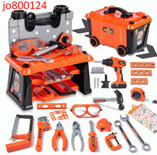 Kids Tool Set with Box  Toy Drill, Pretend Workbench Kit for Ages 3  8