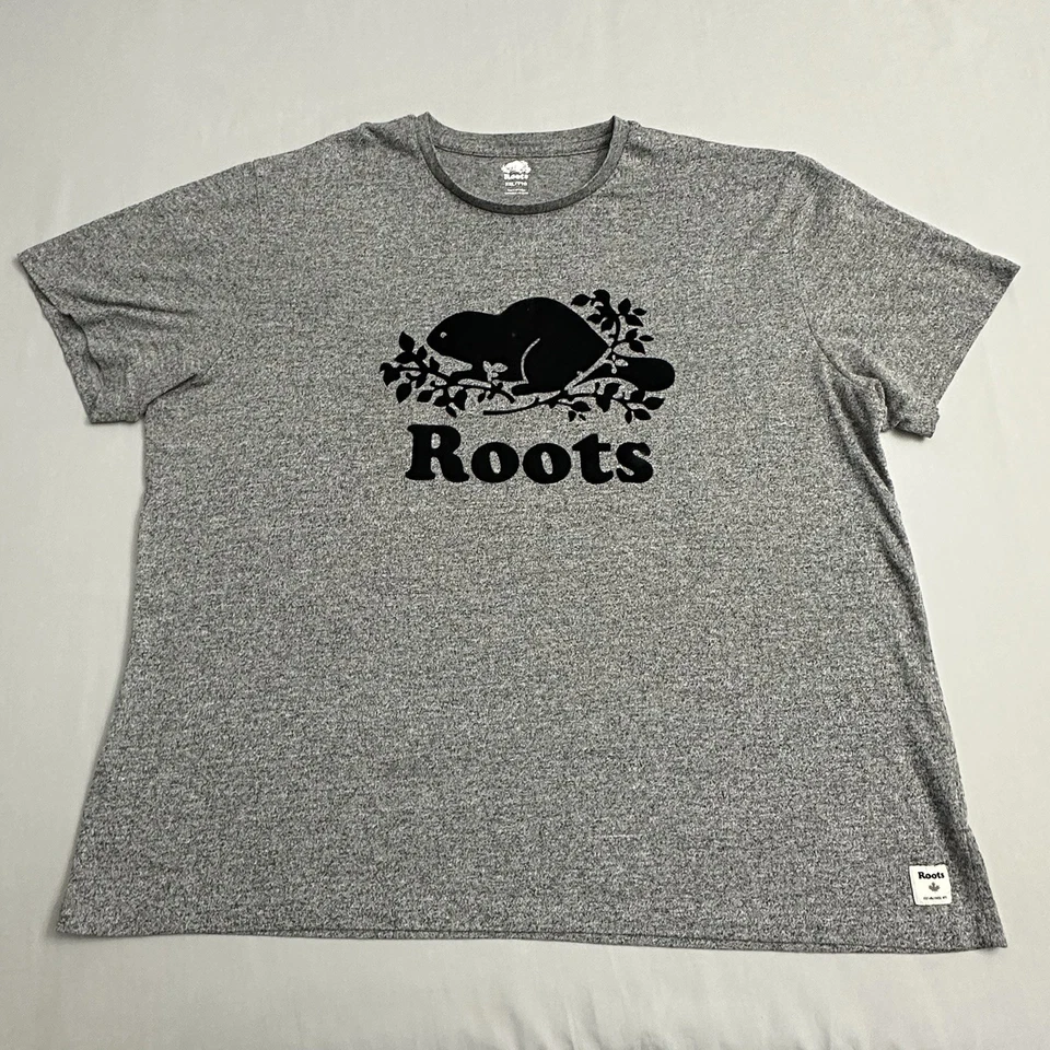 Camisa Raots Adulto Hombre XXL Canada Beaver Orgánica Cooper Gráfico Gris Negro Camiseta Foto 2 de 4