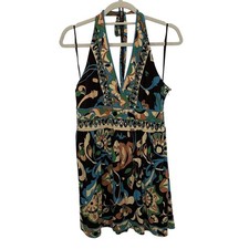 Jones New York Retro 70s Inspired Halter Dress Womens Size 12 Funky