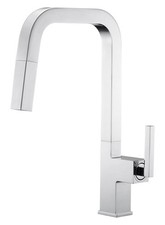 Chrome Kitchen Faucet with Pull Down Sprayer, Single Handle Kitchen Faucet, C...