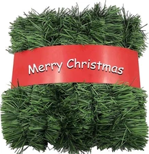 2-Pack 50FT Green Garland Christmas Decorations with Light Green-50FT, 