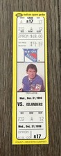 12/31/1986 TOMAS SANDSTROM 1st NHL HAT TRICK Full TICKET New York RANGERS GREAT