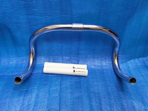 Nitto B123 CrMo 360mm NJS Handlebar + Choice Strong X Grips Free Shipping - Picture 5 of 6