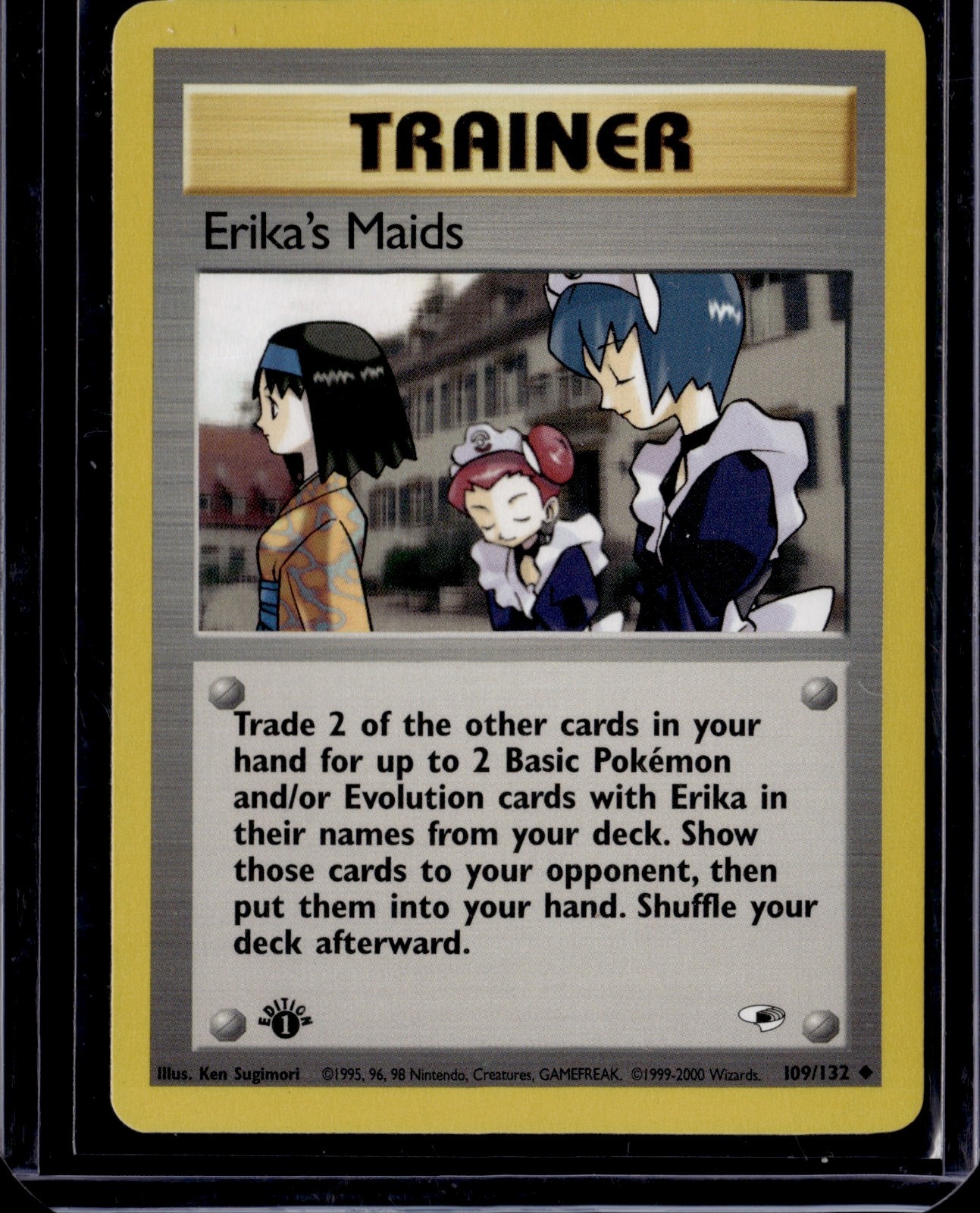 Pokemon 2000 1st Edition Gym Heroes ERIKA'S MAIDS Trainer 109/132