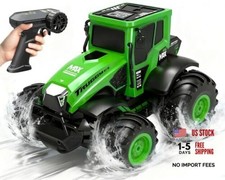 Remote Control Monster Truck Toys: 1:14 Amphibious RC Tractor Toy, 2.4 Green