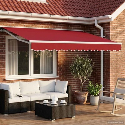 Markisenrahmen Polyester mit PU-Beschichtung Einziehbare Outdoor Schutz vidaXL