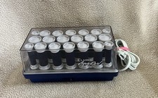 CLAIROL Aqua Curl Hairsetter 20 Blue Velvet Flocked Hair Hot Curler Rollers EUC