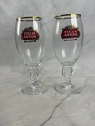 2 Stella Artois 40cl Chalice Gold Rim Beer Glasses / Barware - Great Condition — photo 1