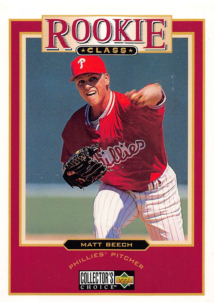 Matt Beech 1997 Collector's Choice 16  Phillies Rookie Baseball Card